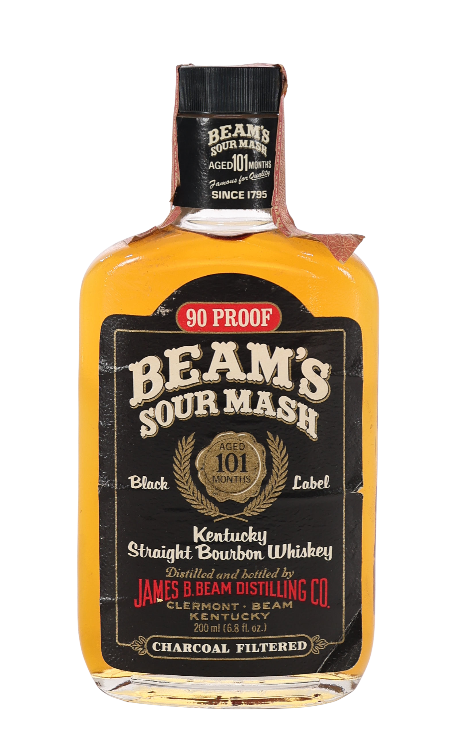 Beam's Sour Mash 101 Month Black Label 200ml 1978 Whiskey